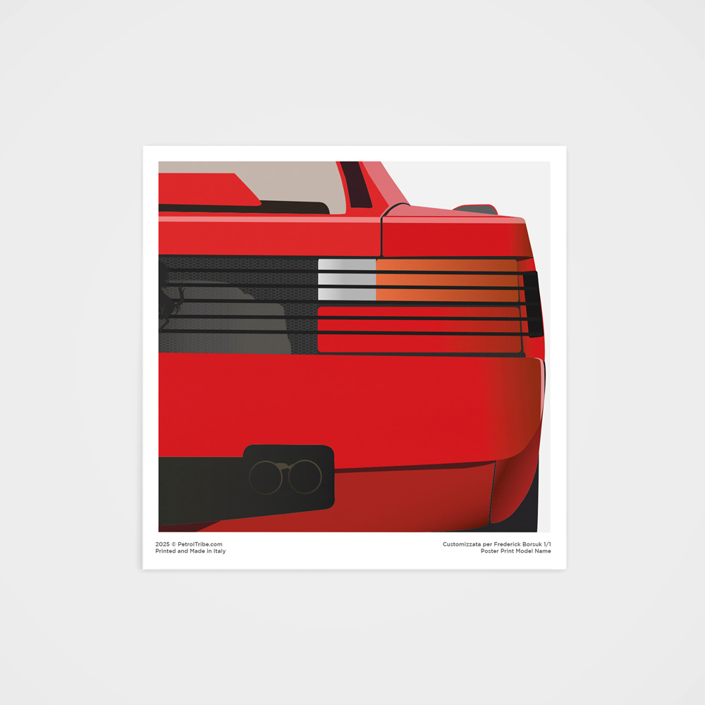 Ferrari Testarossa Fine Art Print Poster
